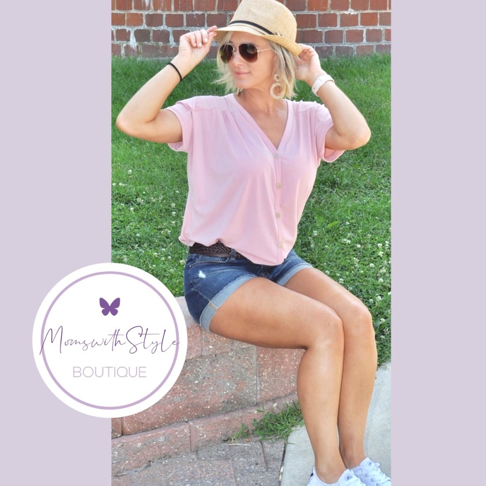 NWT women’s blush tunic blouse boutique USA made